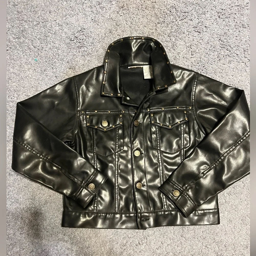 Kids Faux Leather Western Jacket